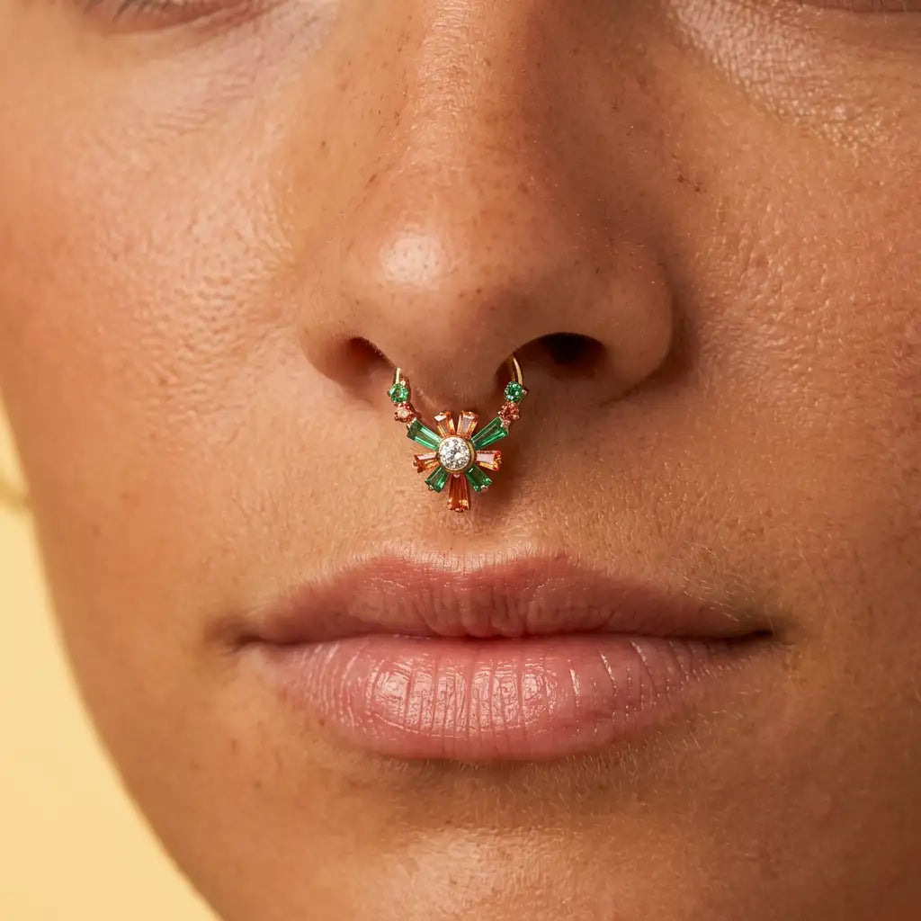 Titanium Skylar Xmas Diamond Flower Clicker