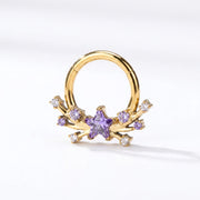 Titanium Sparkling Celestine Star Clicker - Amethyst