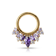 Titanium Celestia Marquise Crown Clicker - Amethyst