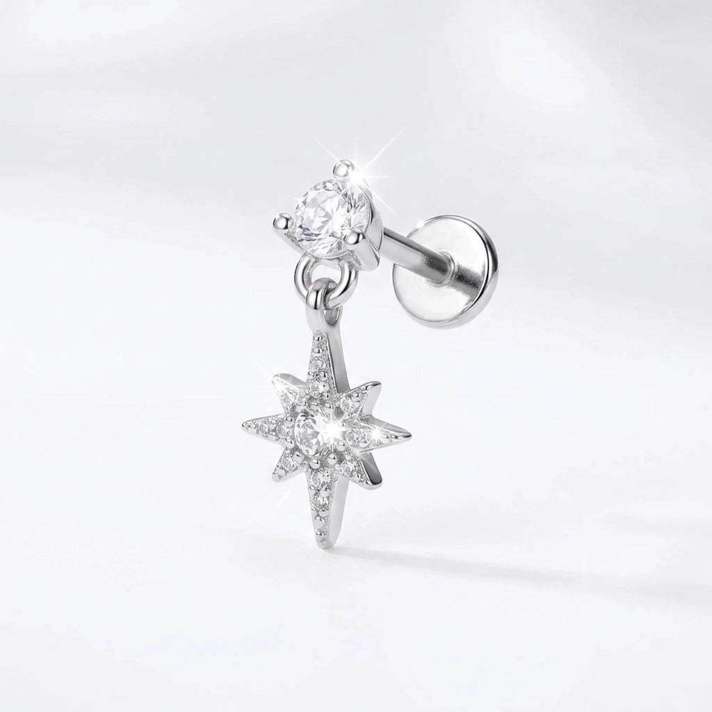 Diamond Guiding Star Flatback Stud