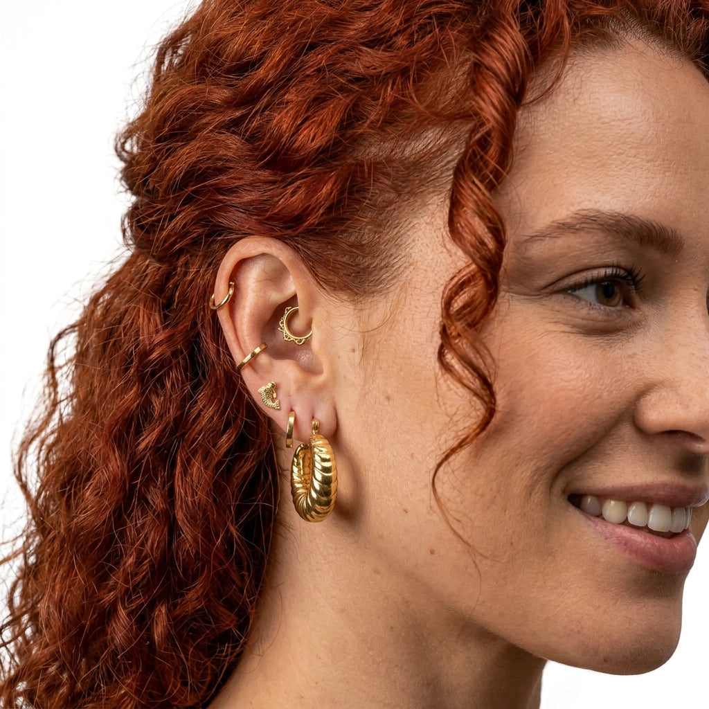 Lucky Carp Flat Back Piercing Stud