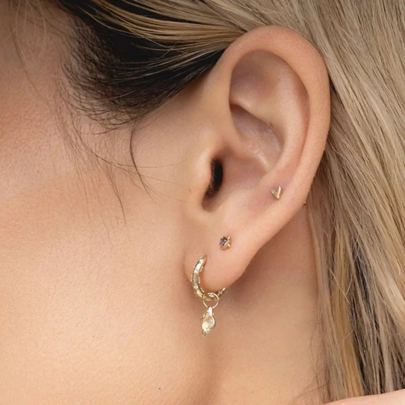Golden Seashell Hoop Earrings