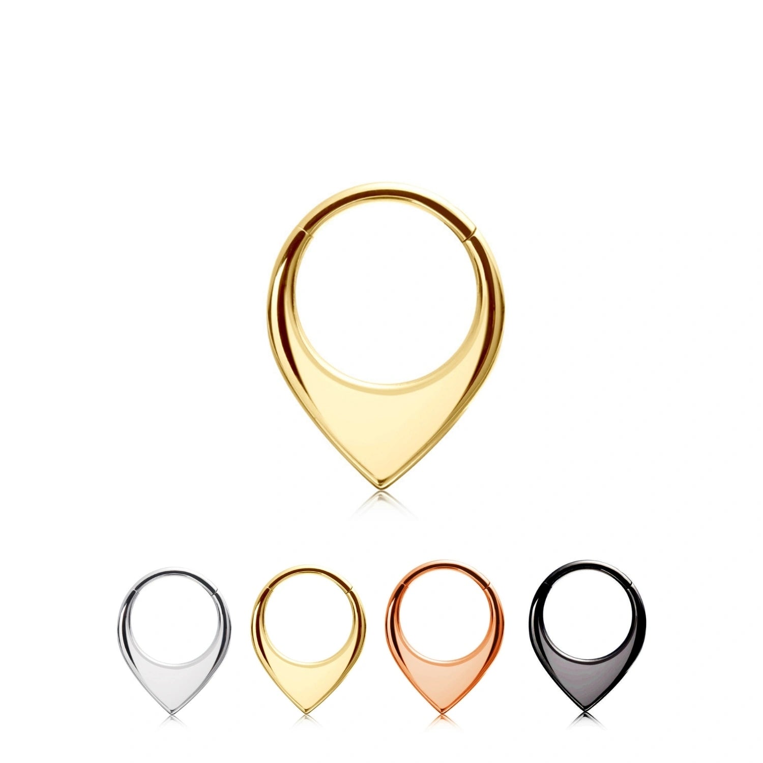 Solid Titanium Triangle Septum Clicker | Daith Ring