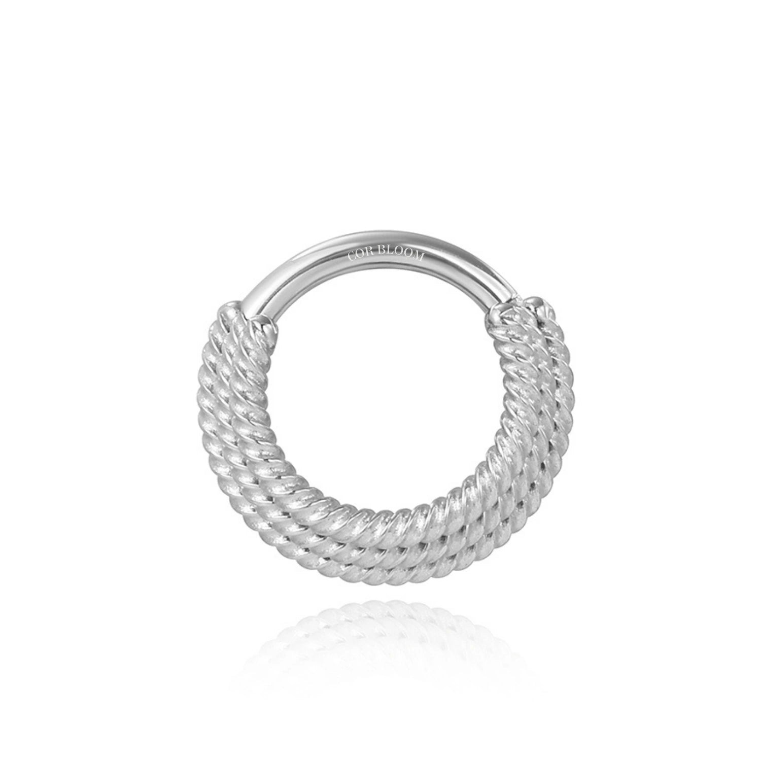 Solid Titanium Thick Rope Septum Clicker
