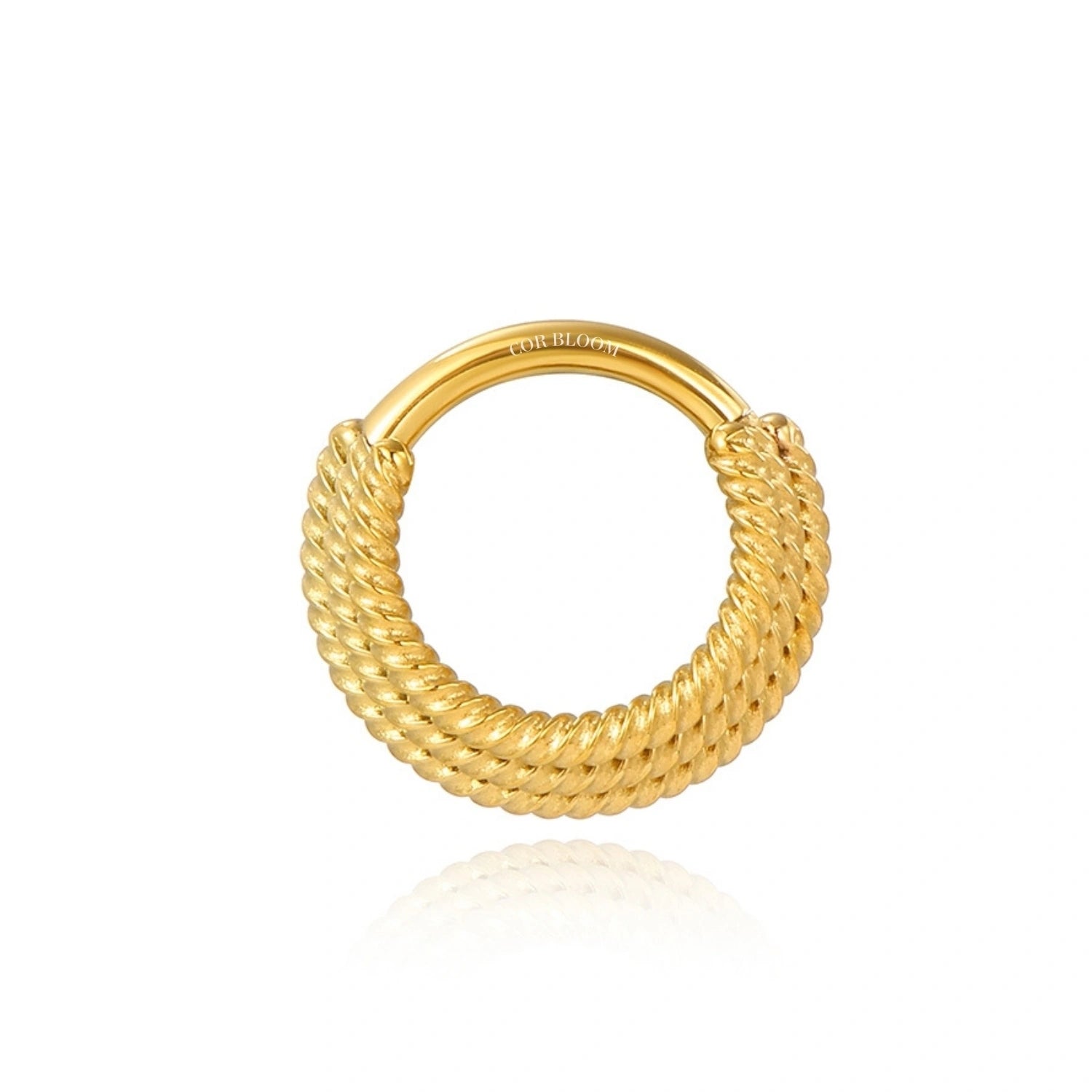 Solid Titanium Thick Rope Septum Clicker