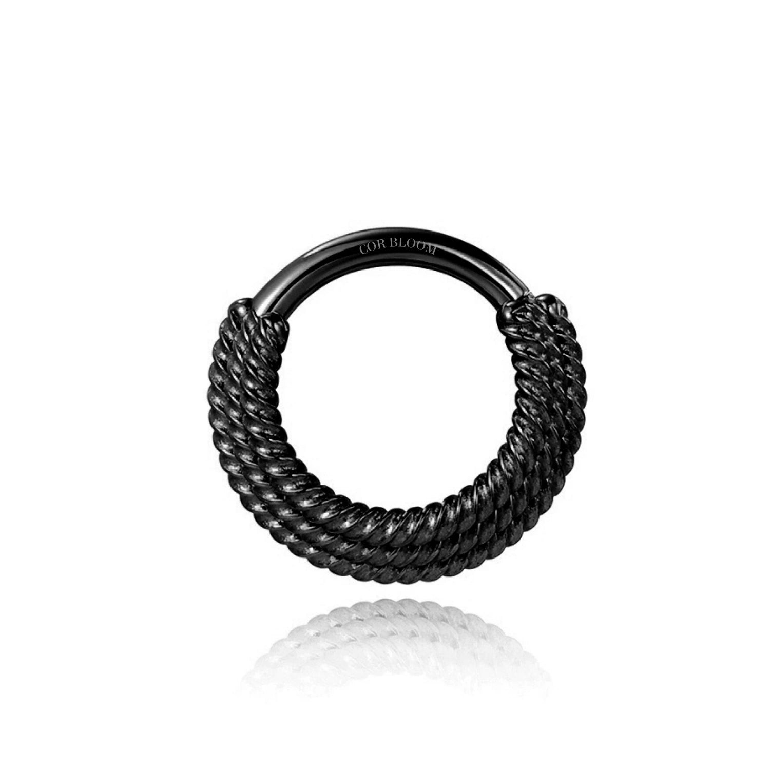 Solid Titanium Thick Rope Septum Clicker