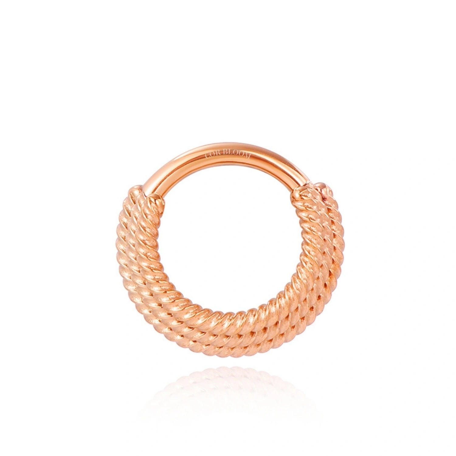Solid Titanium Thick Rope Septum Clicker