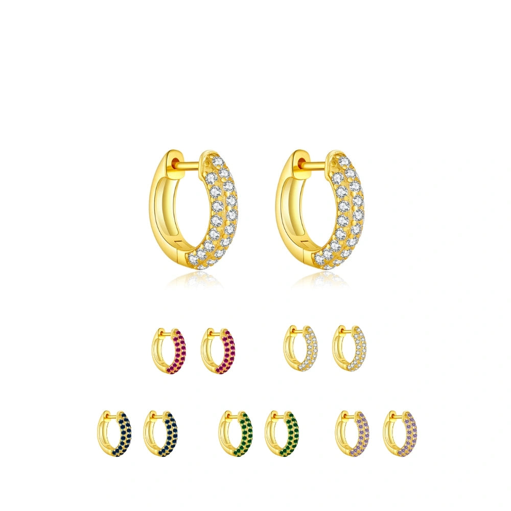 Vera Diamond Pave Hoops