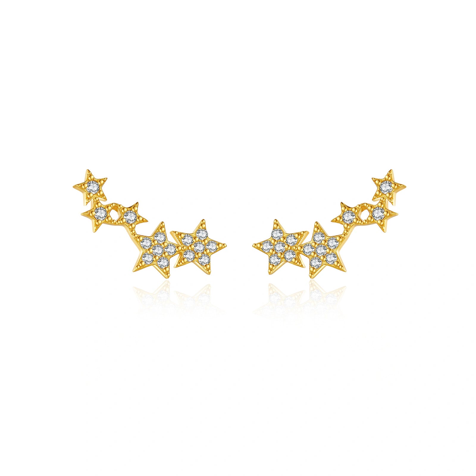 Dainty Star Cluster Stud Earrings