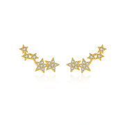 Dainty Star Cluster Stud Earrings