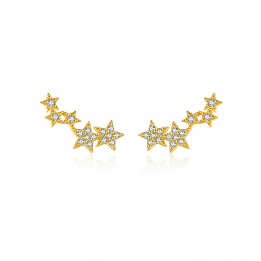 Dainty Star Cluster Stud Earrings