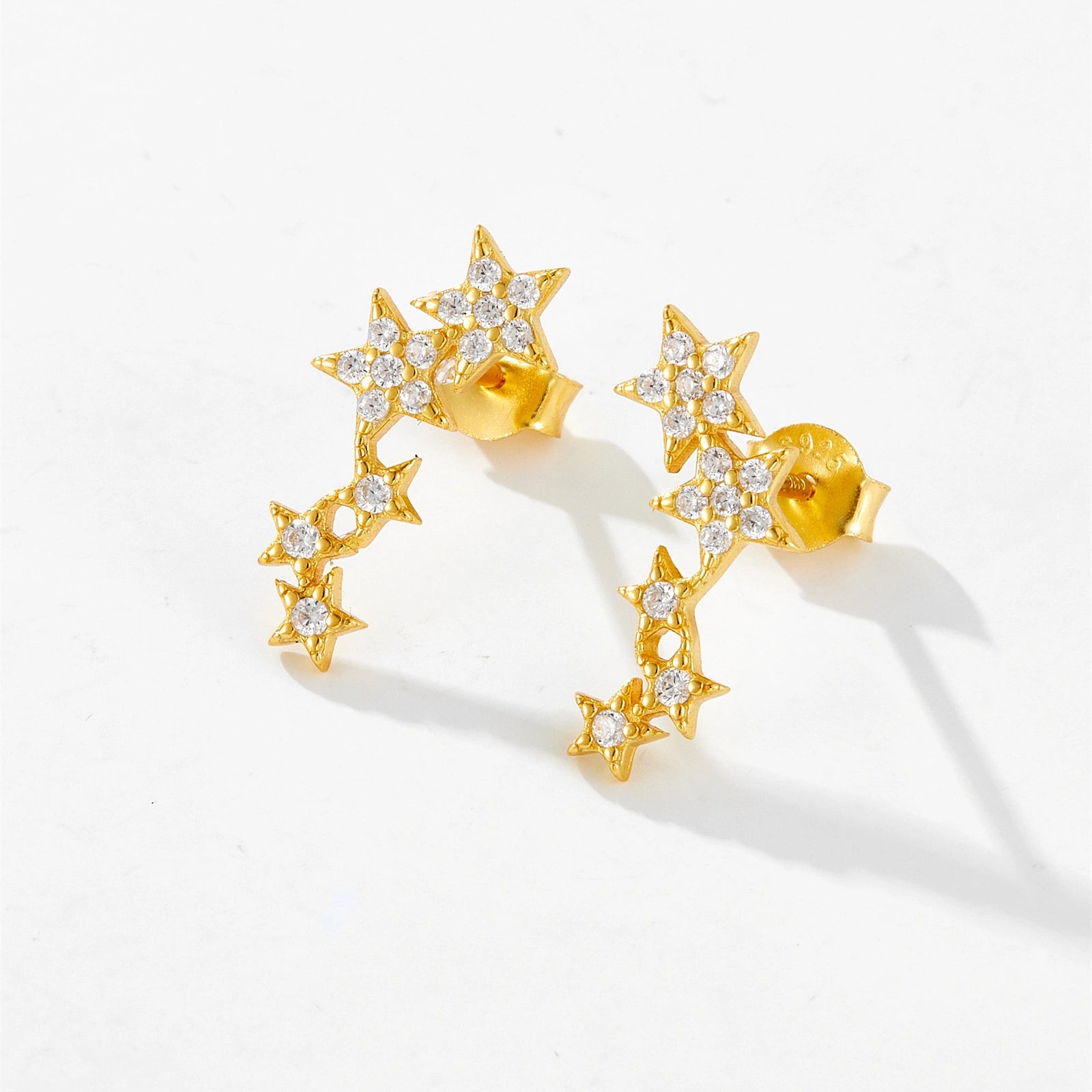 Dainty Star Cluster Stud Earrings