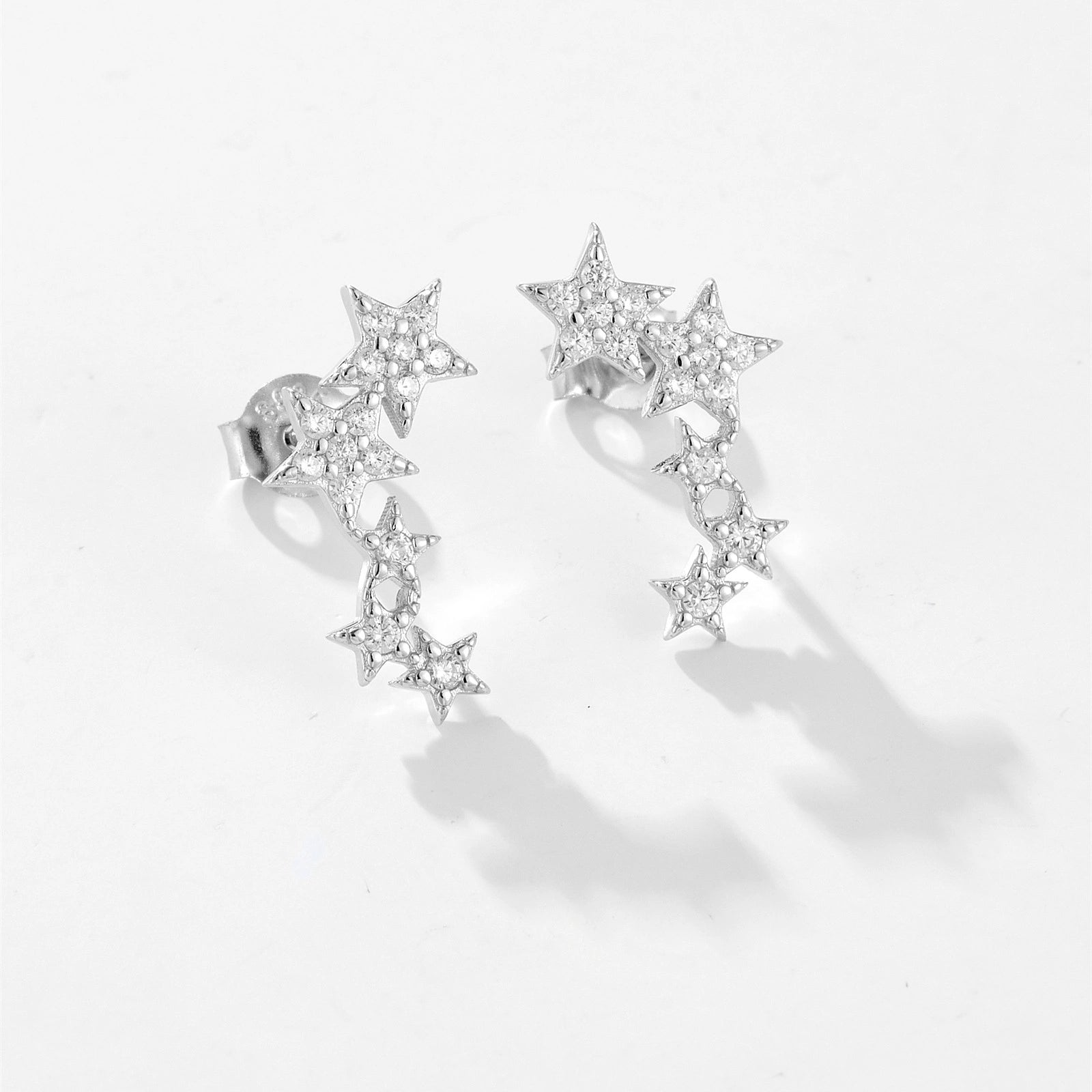 Dainty Star Cluster Stud Earrings