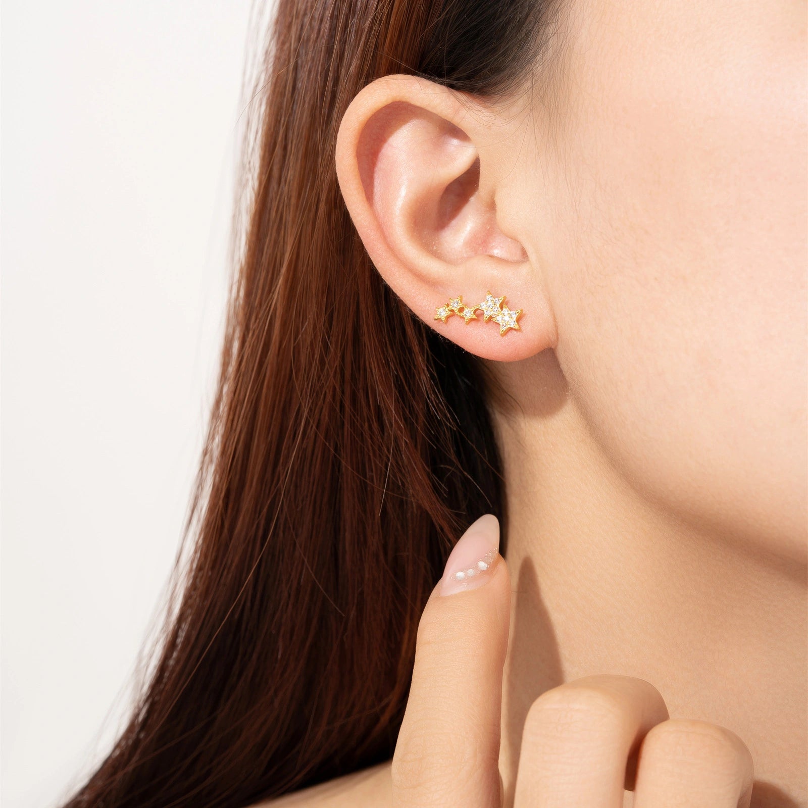 Dainty Star Cluster Stud Earrings