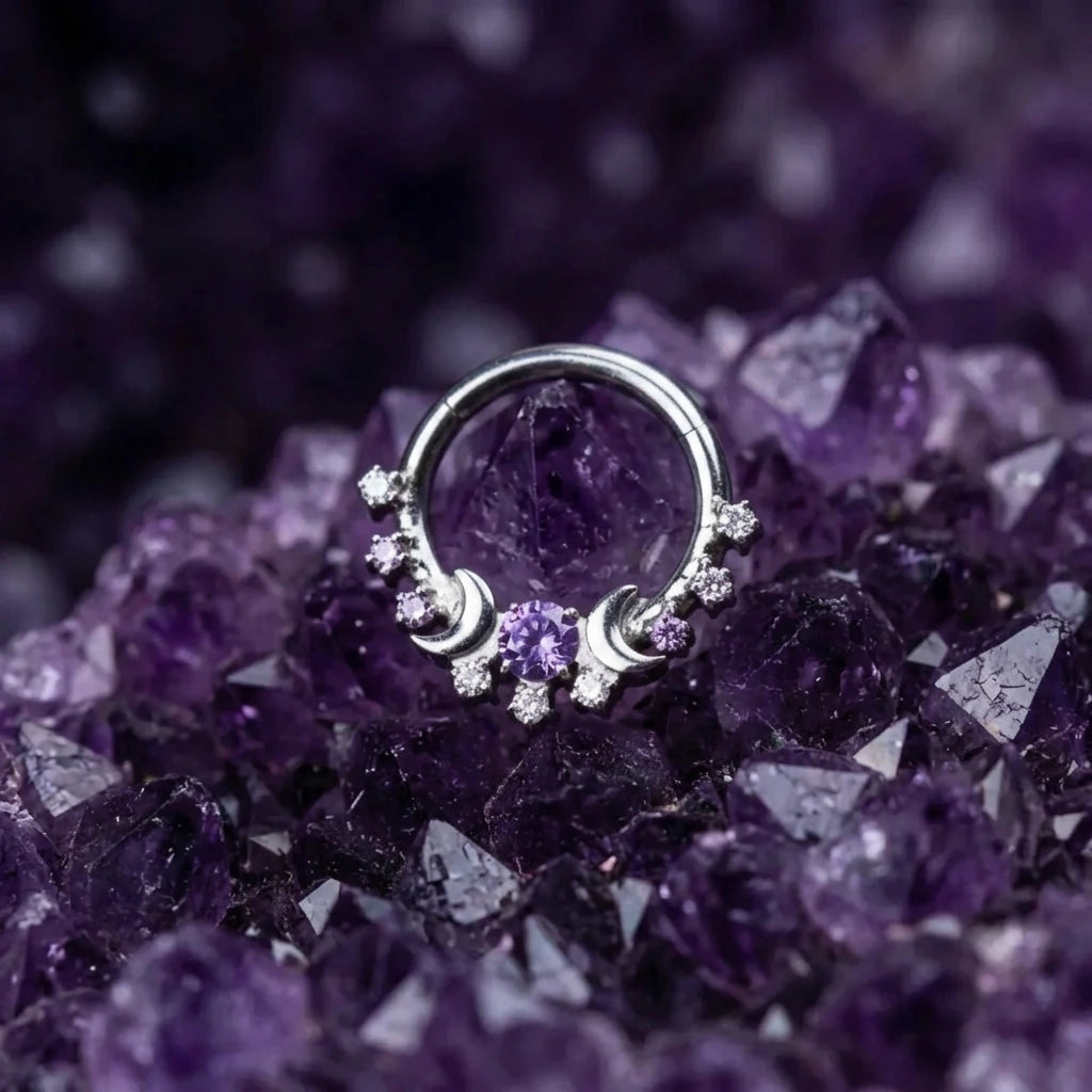 Titanium Themis Star Cluster Clicker - Amethyst