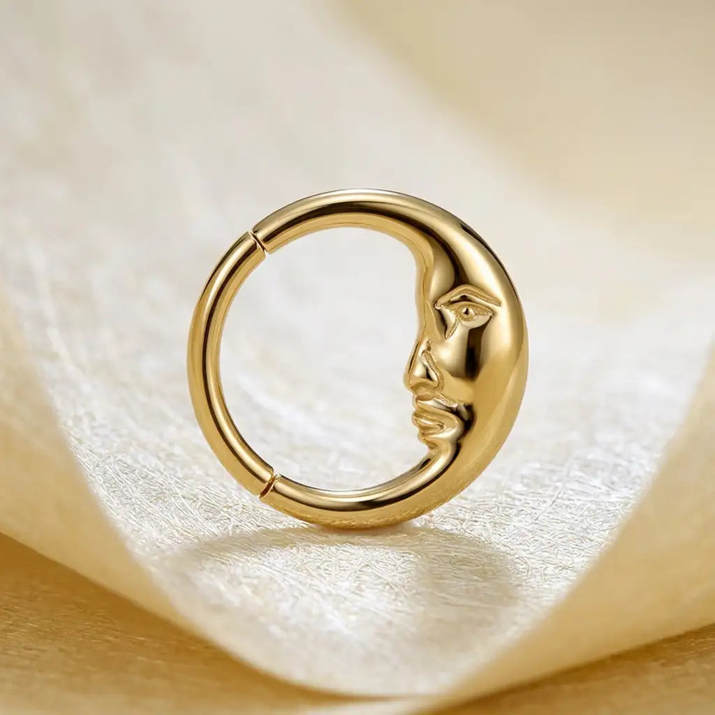 Anello daith in titanio Sage Moon | Clicker per setto nasale