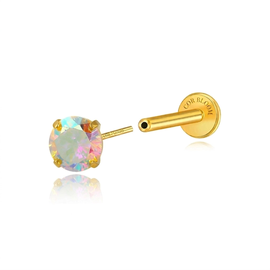 Titanium Multisize AB Stone Stud (Push Pin)
