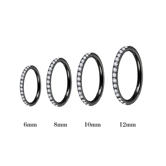Titanium Black Helix Hoop | Conch Ring | Septum Clicker