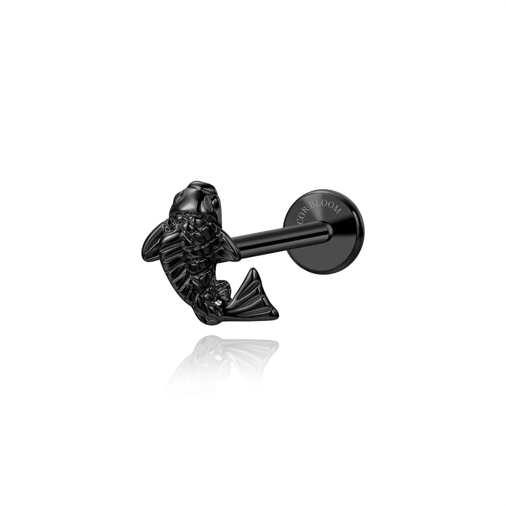 Lucky Carp Flat Back Piercing Stud