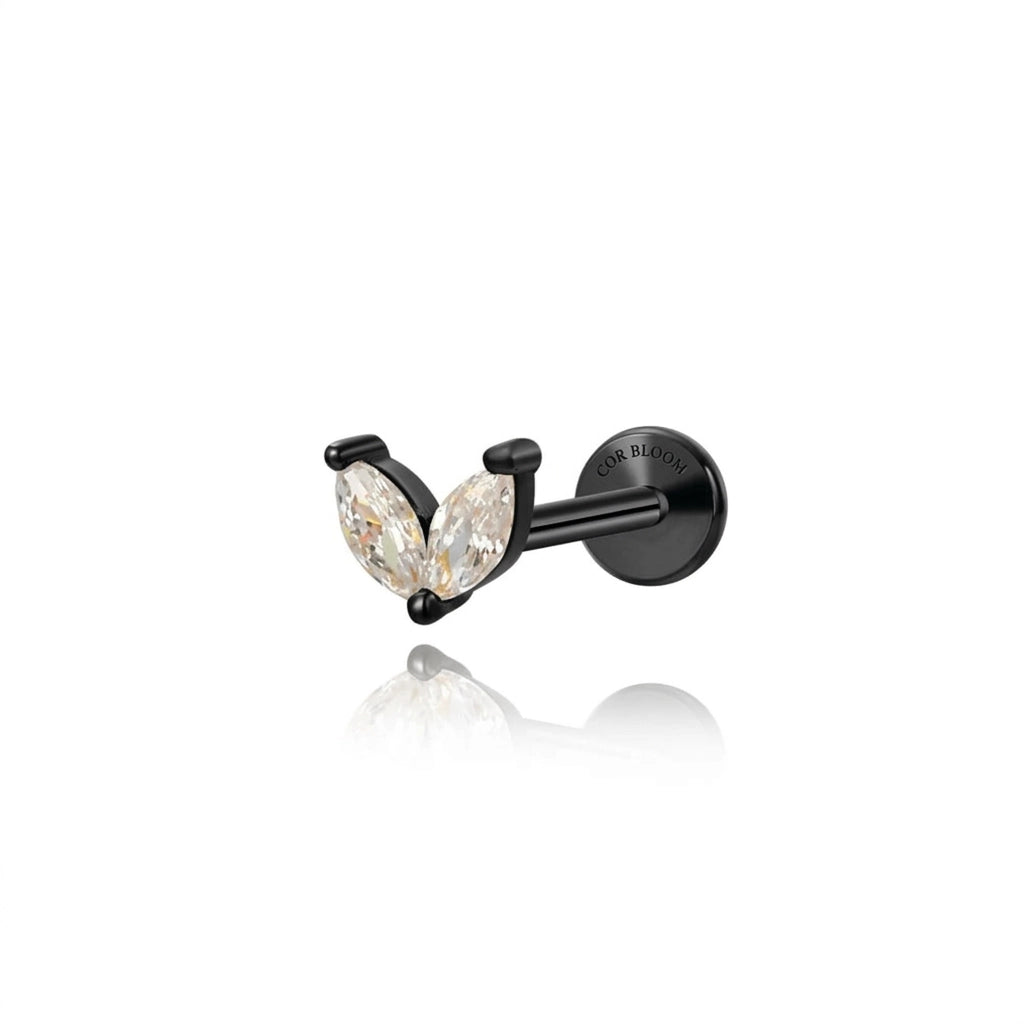 Two-Petal Flat Back Stud