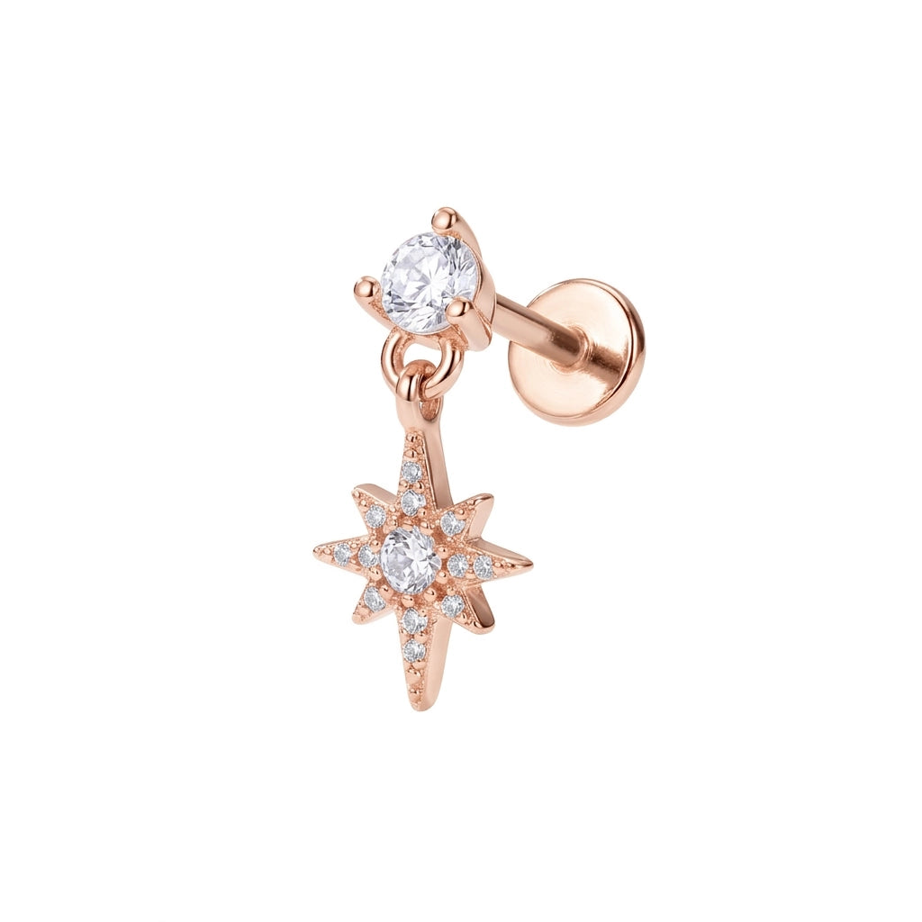 Diamond Guiding Star Flatback Stud