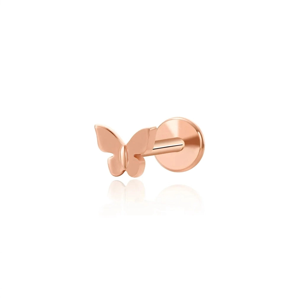Mini Butterfly Flat Back Stud Earring