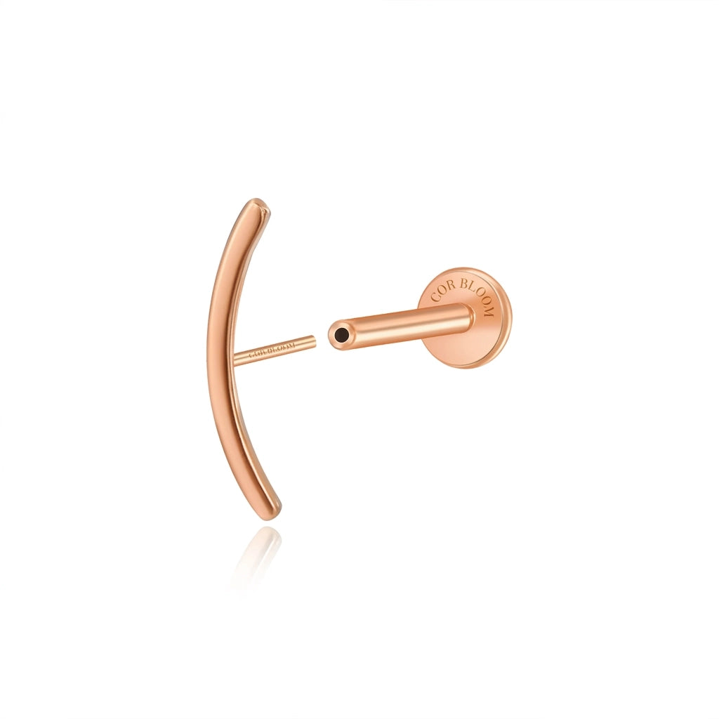 Titanium Iro Minimal Line Flat Back Stud