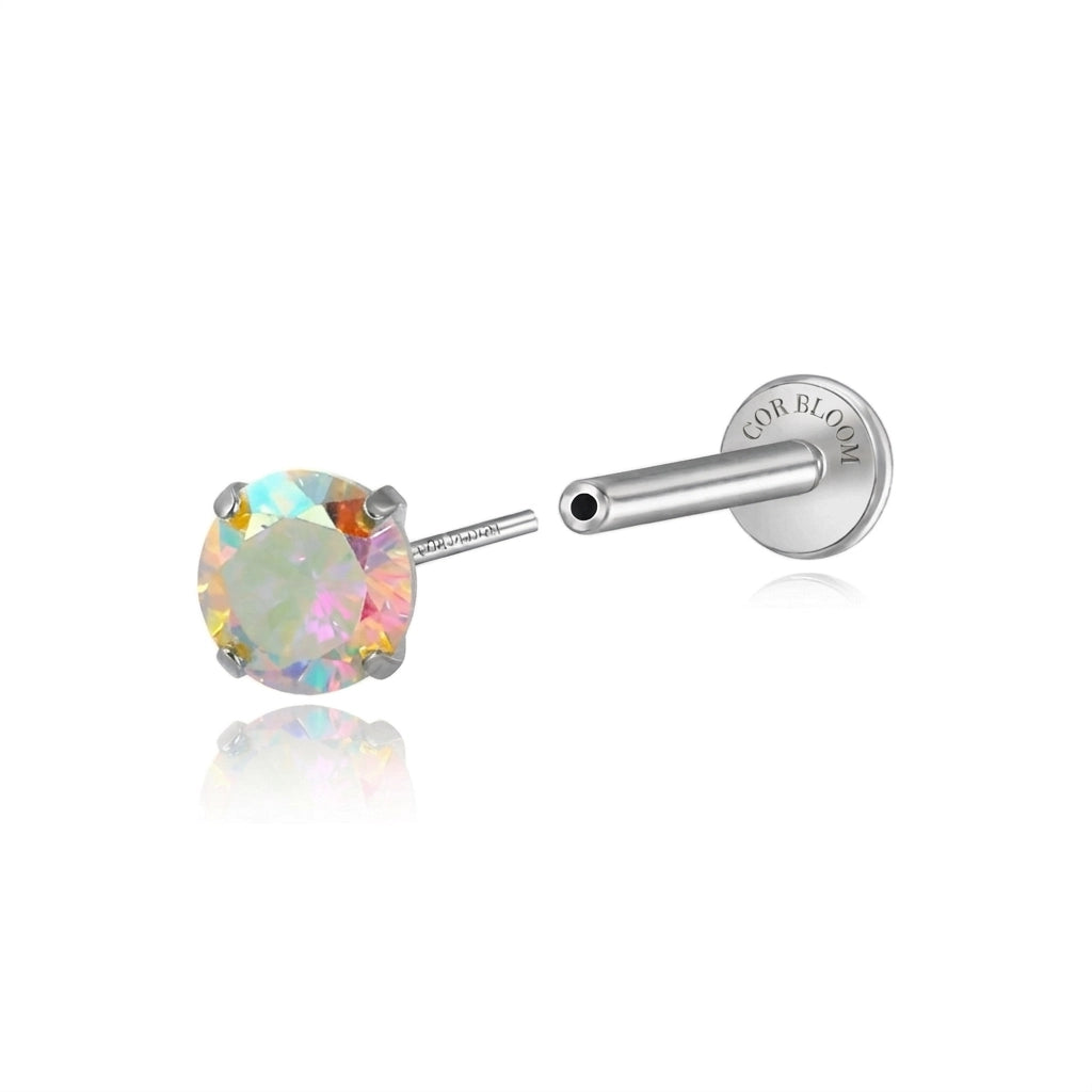 Titanium Multisize AB Stone Stud (Push Pin)