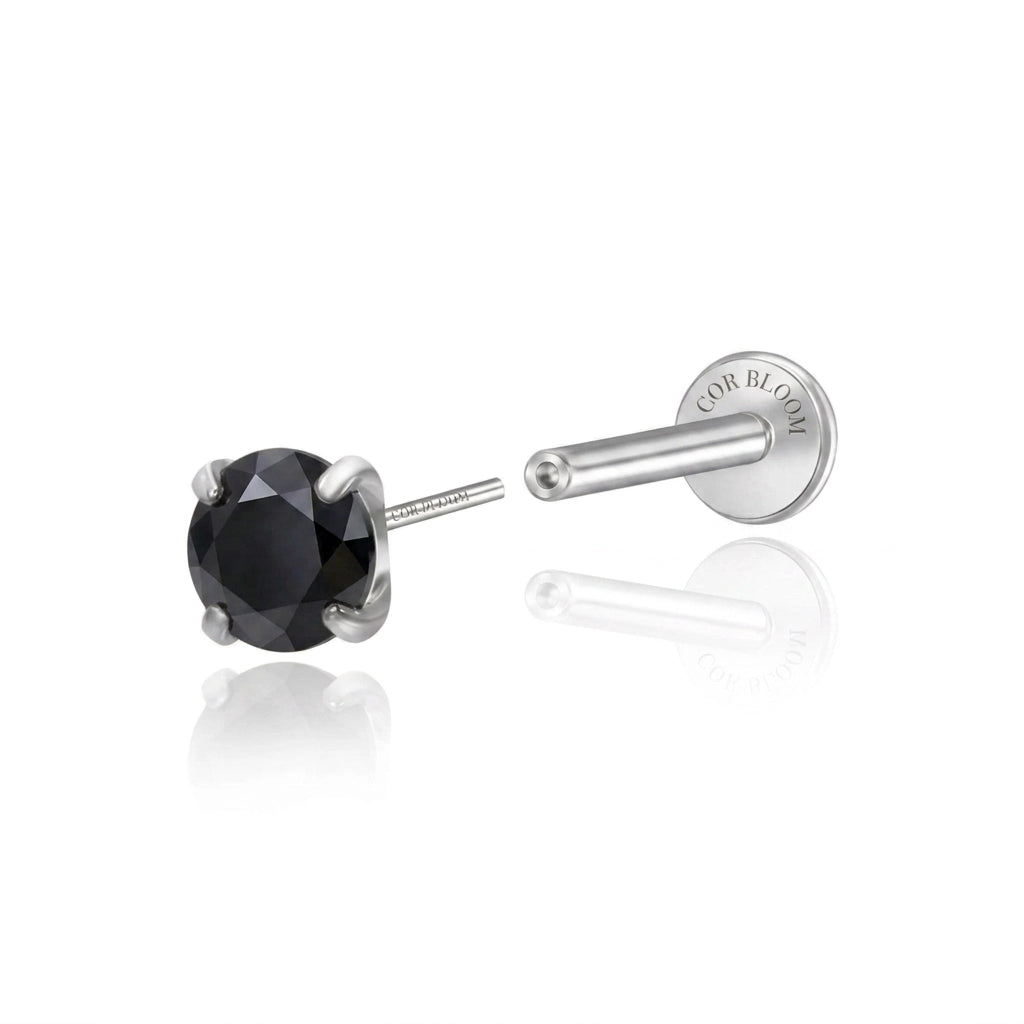 Titanium Multisize Black Spinel Stud (Push Pin)