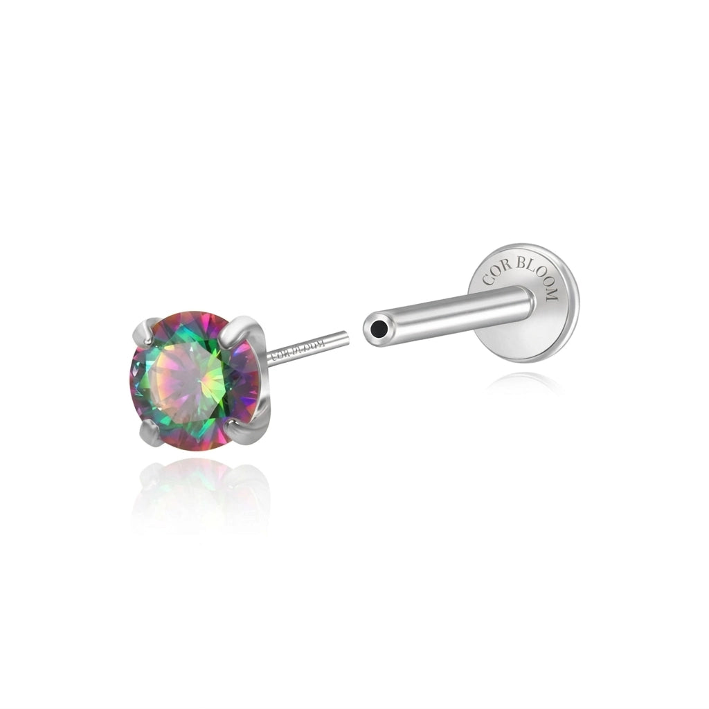 Titanium Multisize Dark Iridescent Stud (Push Pin)
