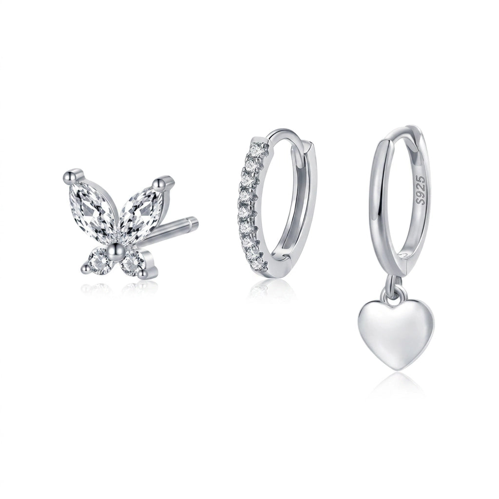 Love & Butterfly Earring Set