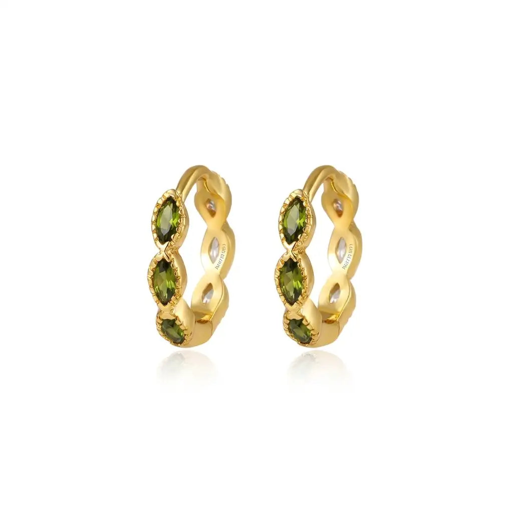 Freya Peridot Marquise Hoops