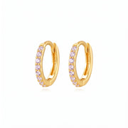 Arya Light Amethyst Pave Hoop Earrings