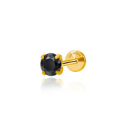 Titanium Multisize Black Spinel Stud (Threaded)