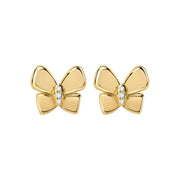 Summer Garden Butterfly Triple CZ Stud Earrings