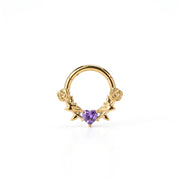 Titanium Artemis Thorned Rose Clicker - Amethyst Dream