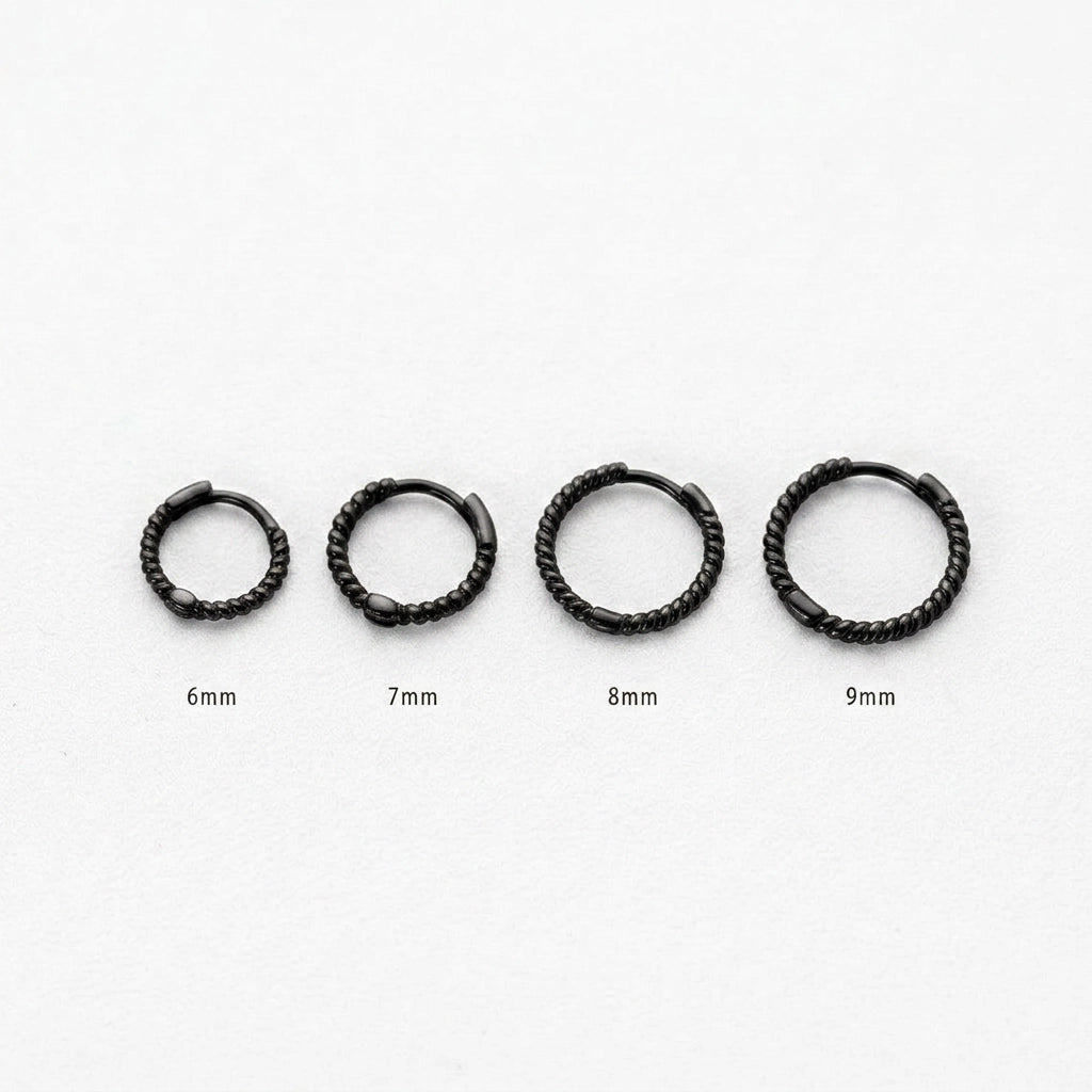 Basic Twisted Rope Hoop Earring (20G)