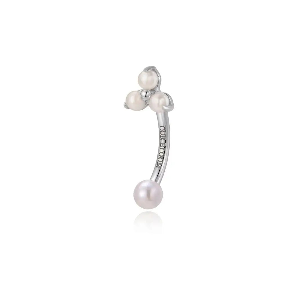 Titanium Trinity Pearl Curved Barbell