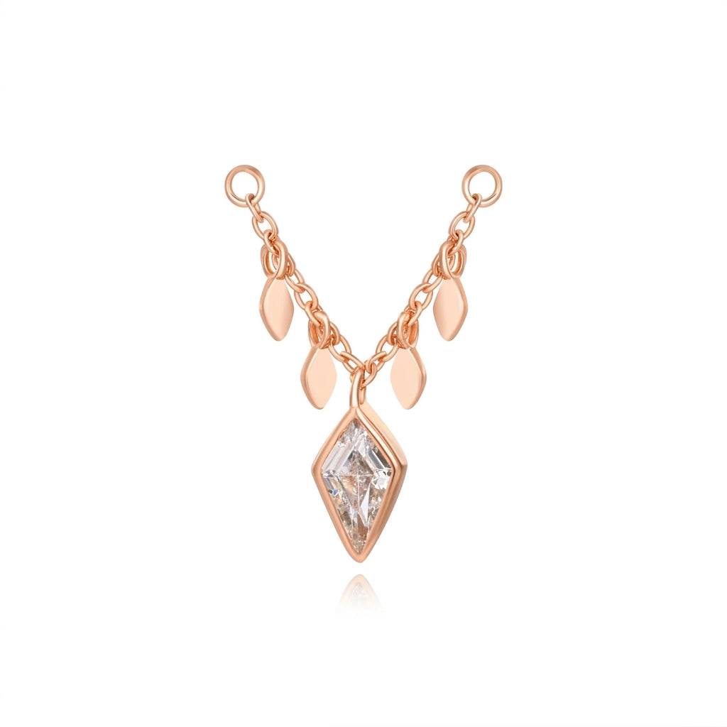 Amalthea Kite-Cut Diamond Chain Attachment •  Cartilage Dangling Chain