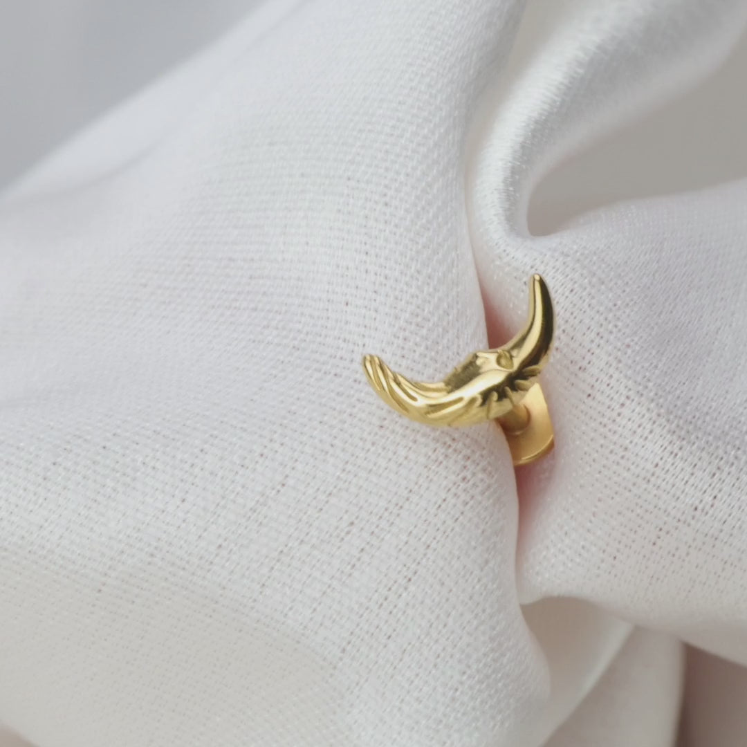 Load video: Sage Moon Flat Back Stud