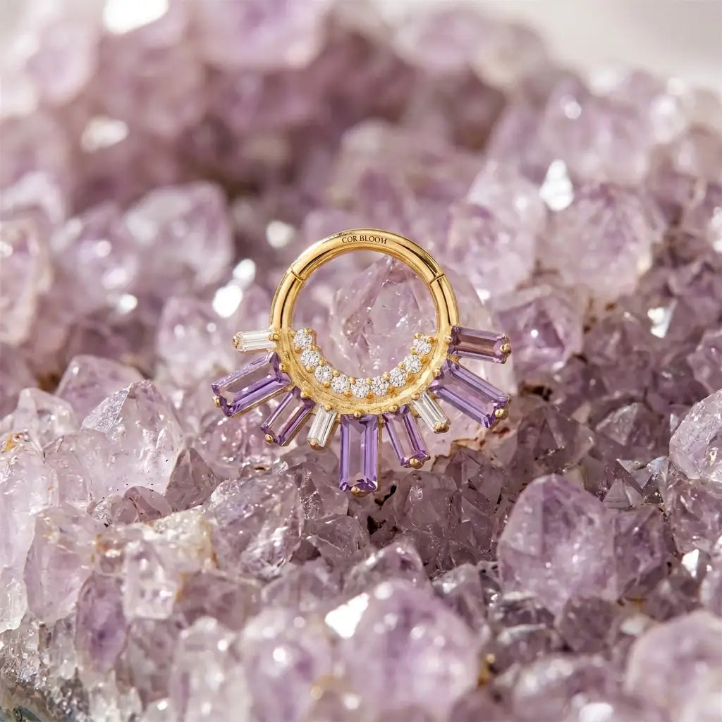 Titanium Aphaea Amethyst Clicker