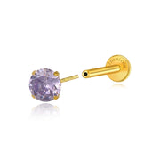 Titanium Eleni Multisize Light Amethyst Stud (Push Pin)