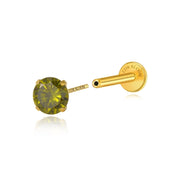 Titanium Multisize Peridot Stud (Push Pin)