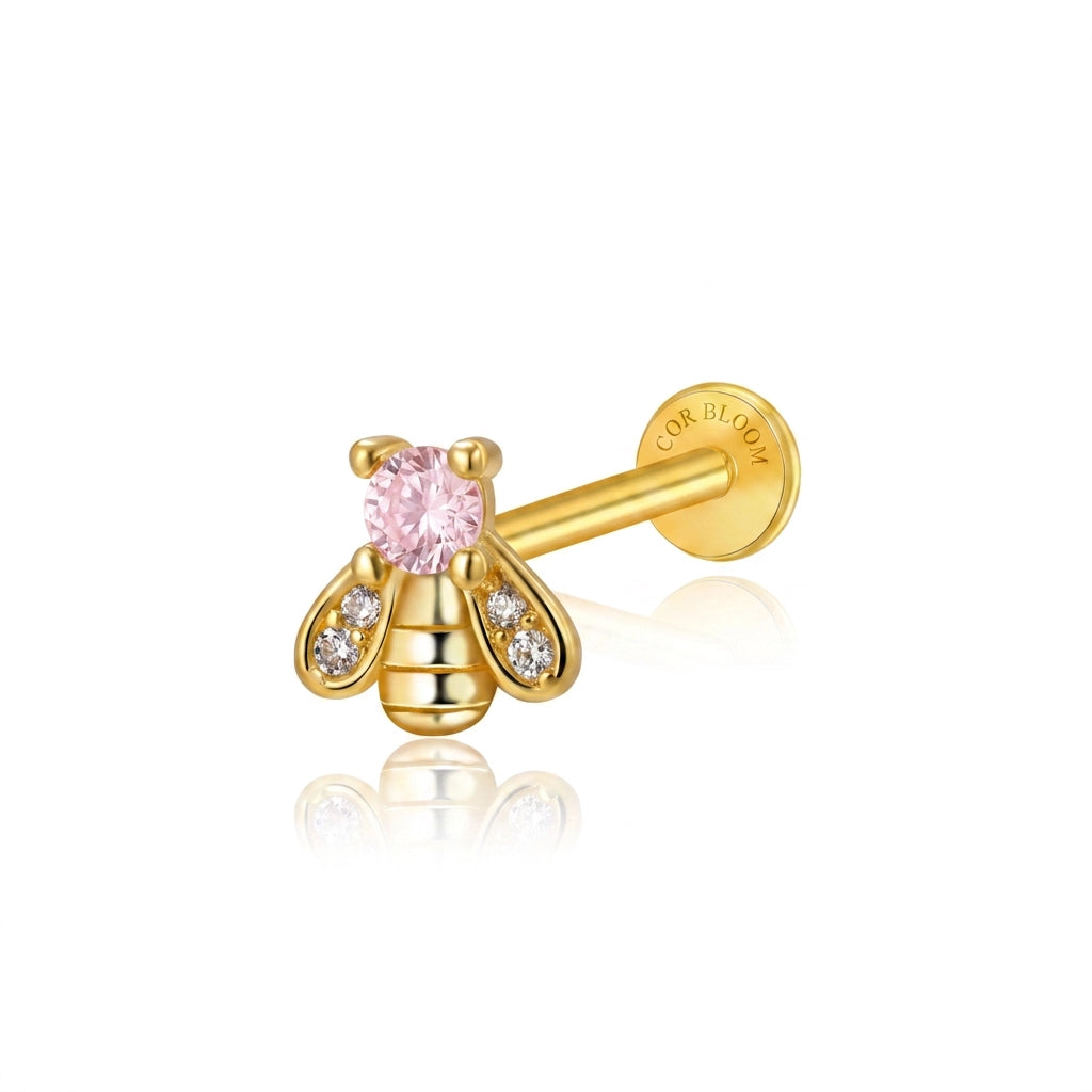 Spring Garden Bee Flat Back Stud – Princess Bee
