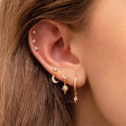 Moon, Star and Lightning Earring Set