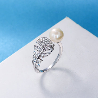 Feather Pearl Ring